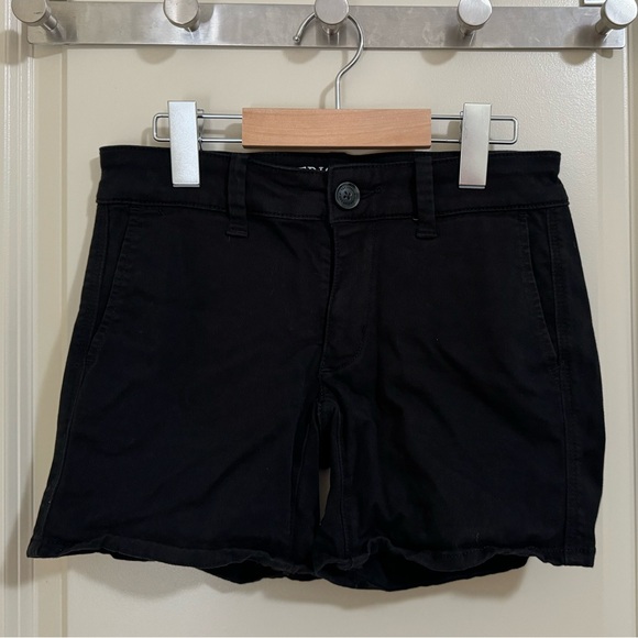 American Eagle Shorts - Twill X Super Stretch Midi Black - Picture 1 of 2